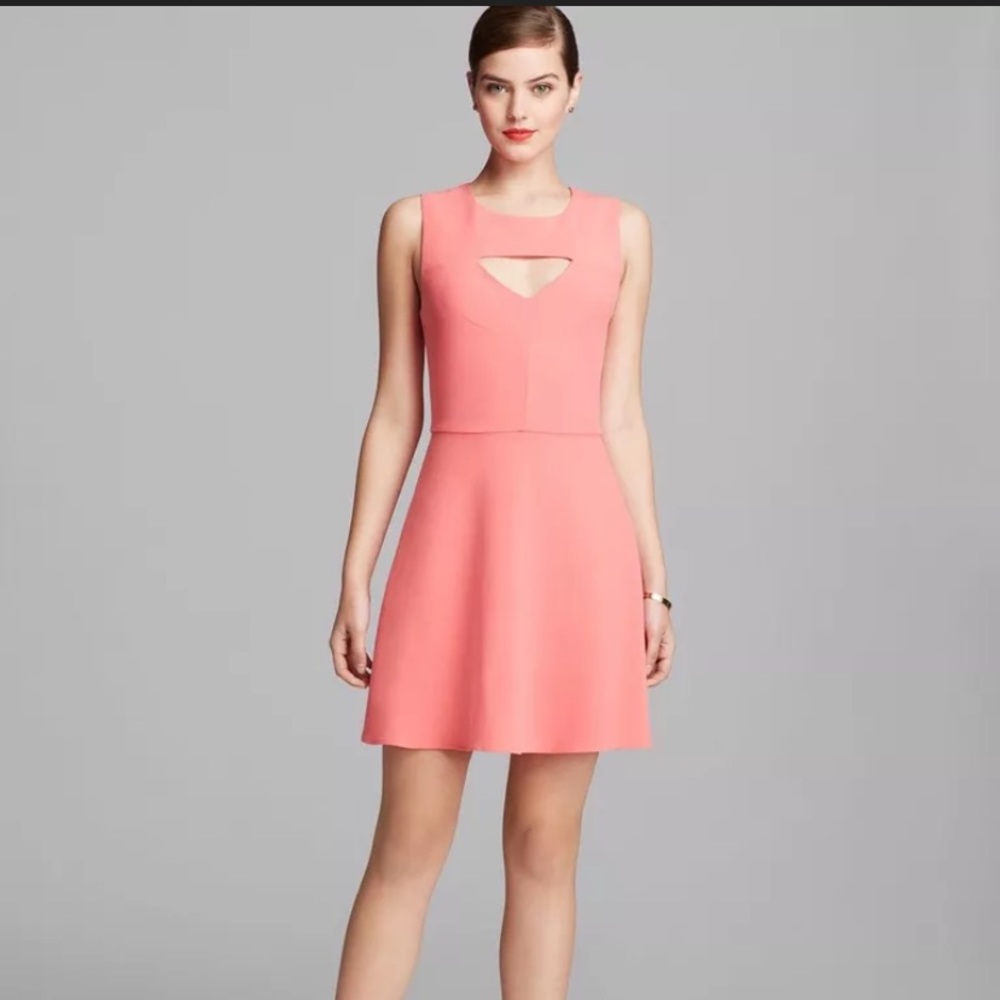 Peachy Pink Peep Hole Dress | French Connection